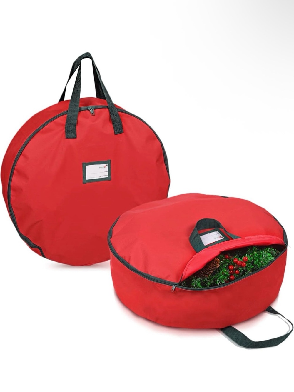 Wreath Storage Bag - Set of 2 - Fits 24” wreath - New! - Picture 2 of 3